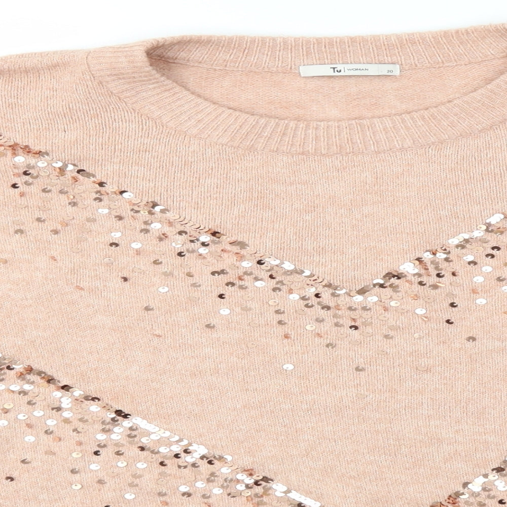 TU Womens Pink   Pullover Jumper Size 20