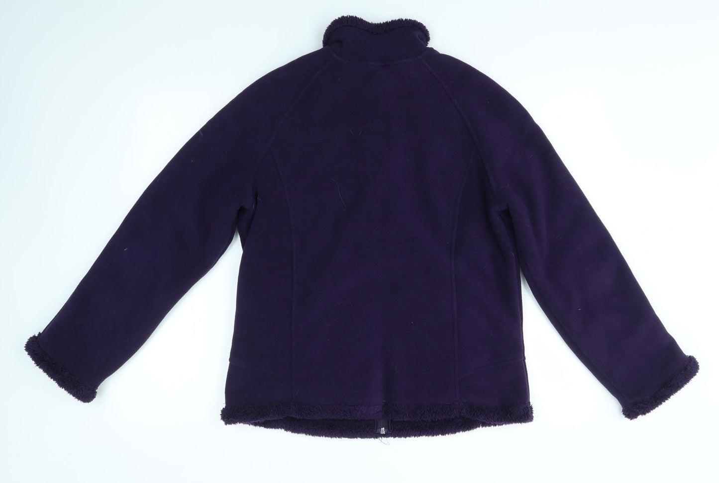Green Tea Womens Purple   Full Zip Jumper Size M