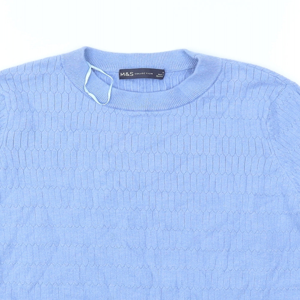 M&S Womens Blue   Pullover Jumper Size 14