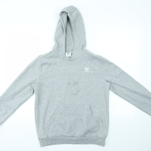 adidas Mens Grey   Pullover Hoodie Size S