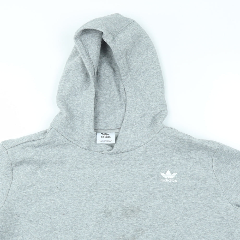 adidas Mens Grey   Pullover Hoodie Size S