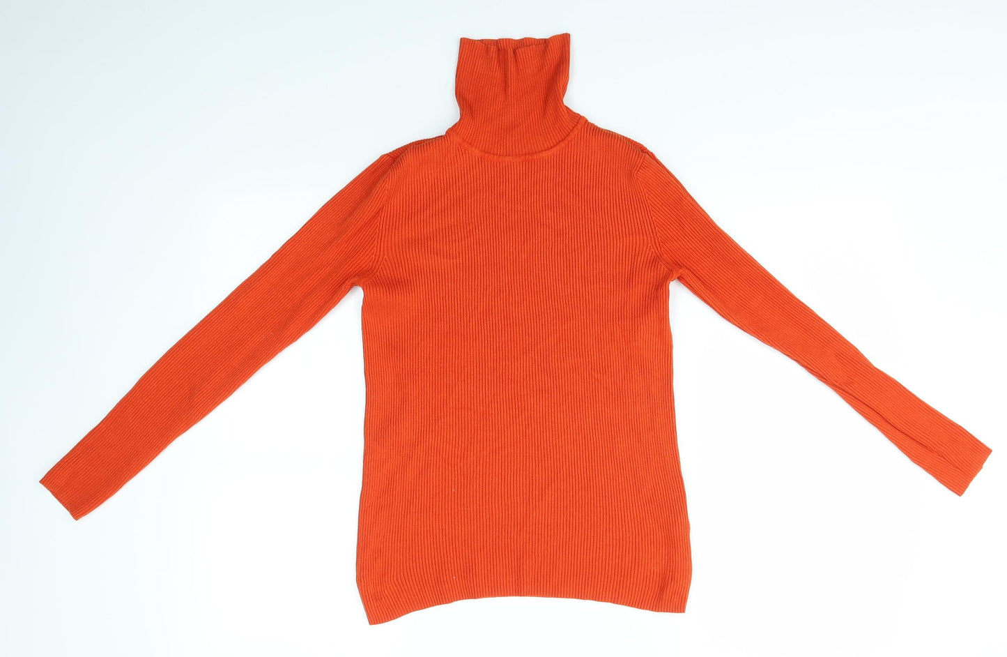M&S Womens Orange   Pullover Jumper Size 12