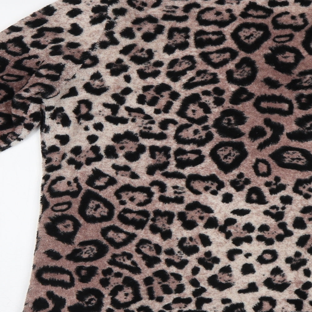 Primark Womens Brown Animal Print  Top Pyjama Top Size S