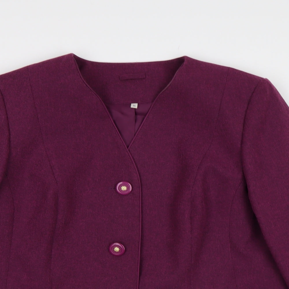 Honor Milburn Womens Purple   Kimono Blazer Size 16