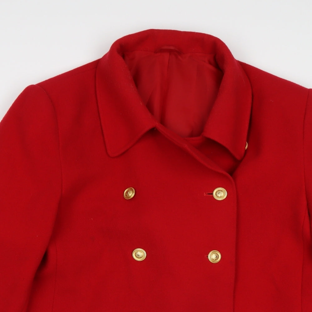 M&S Womens Red   Parka Coat Size 16