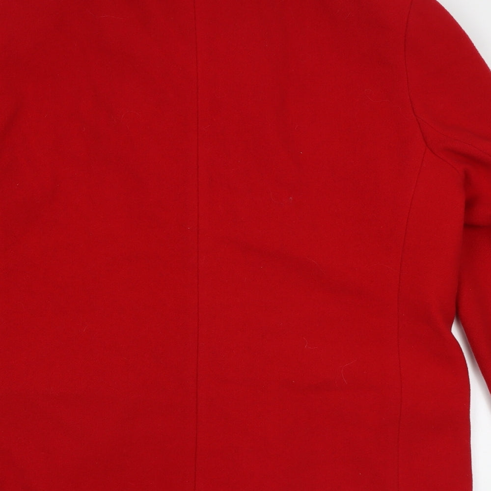 M&S Womens Red   Parka Coat Size 16