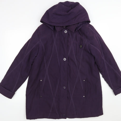 BM Womens Purple   Overcoat Coat Size M