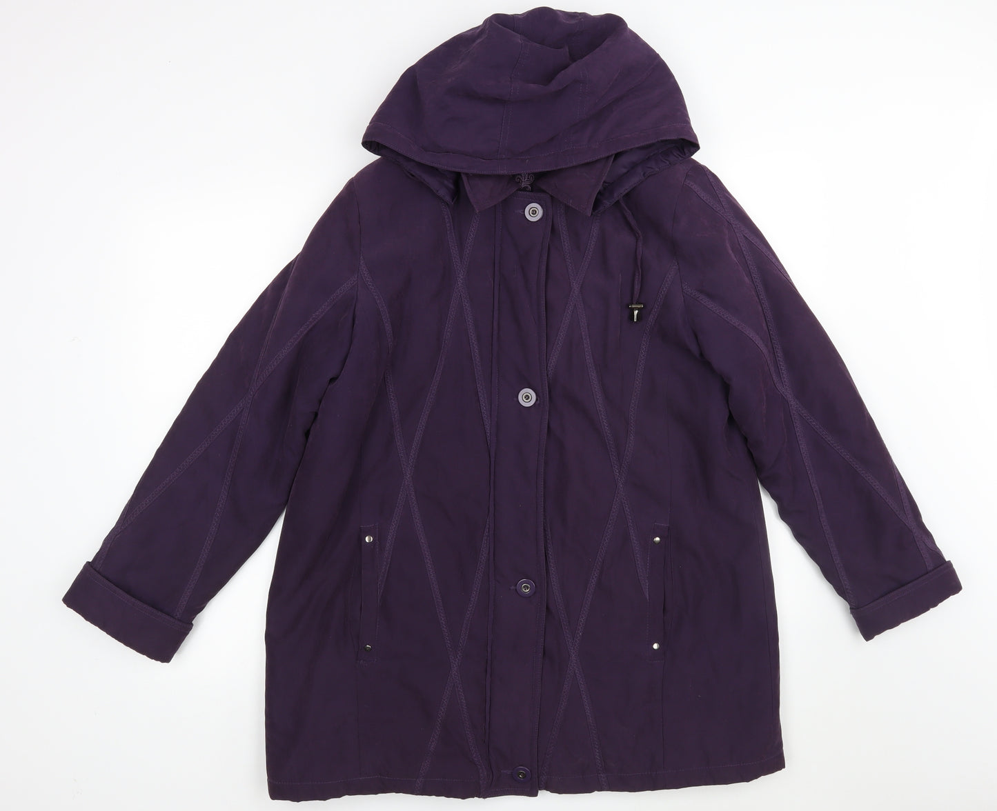 BM Womens Purple   Overcoat Coat Size M