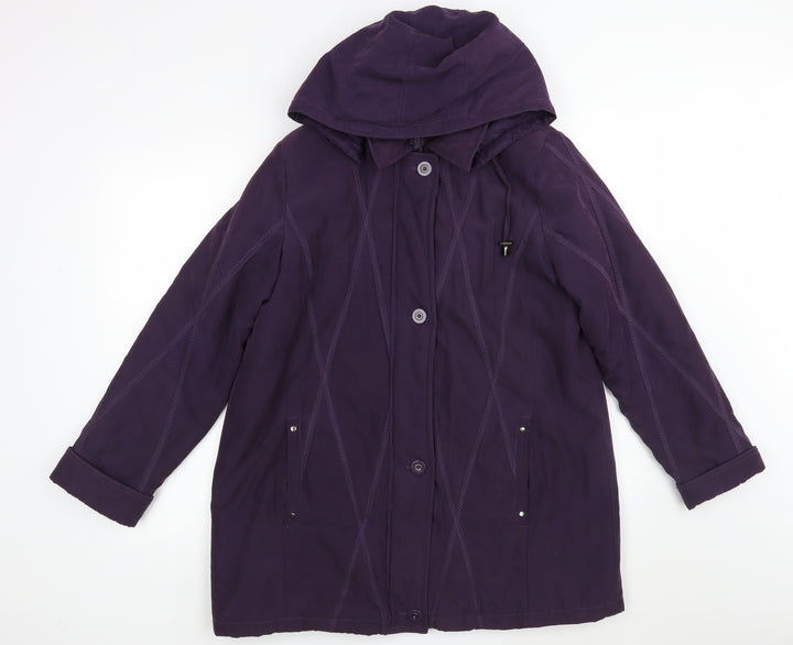 BM Womens Purple   Overcoat Coat Size M