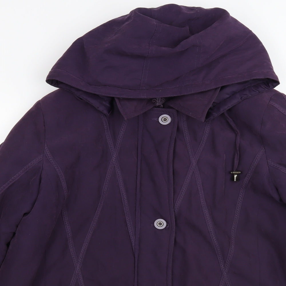 BM Womens Purple   Overcoat Coat Size M