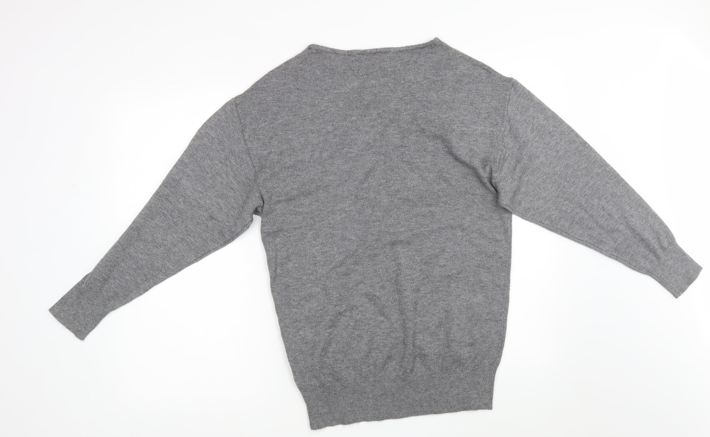 Dorothy Perkins Womens Grey Floral  Pullover Jumper Size 10
