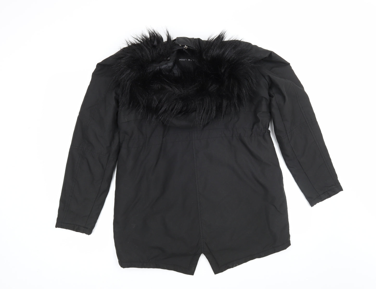 New Look Womens Black   Parka Coatigan Size 8