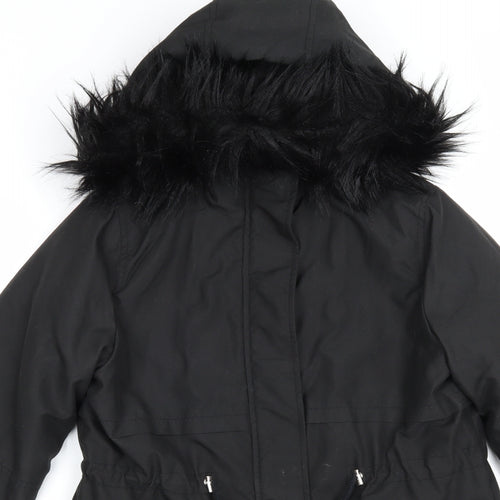 New Look Womens Black   Parka Coatigan Size 8