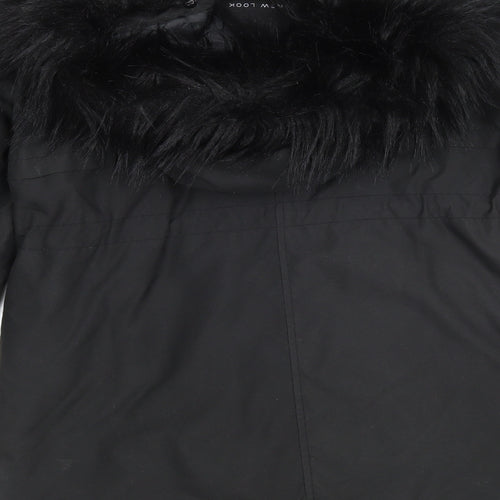 New Look Womens Black   Parka Coatigan Size 8