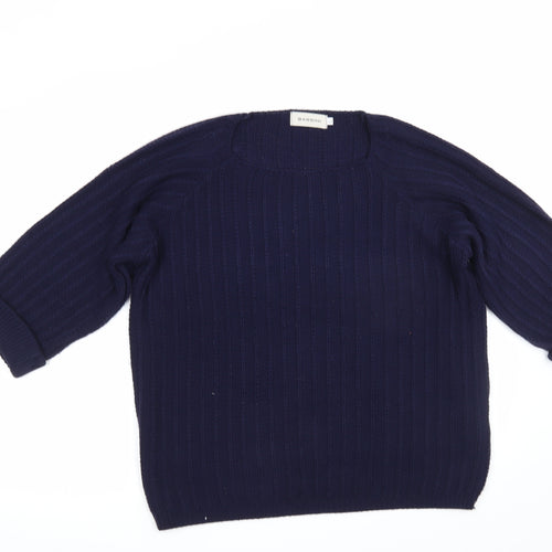 BASSINI Womens Blue   Pullover Jumper Size L