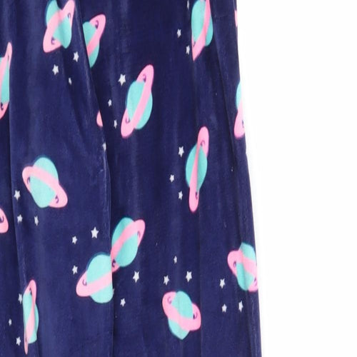 M&Co Girls Blue Geometric   Pyjama Pants Size 11 Years  - Space
