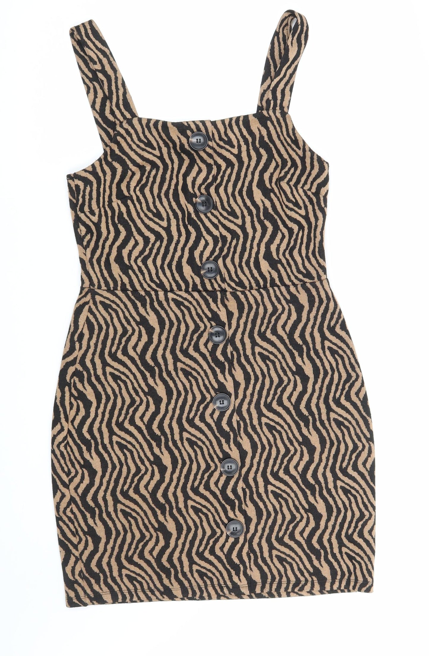 River Island Womens Brown Animal Print  A-Line  Size 12