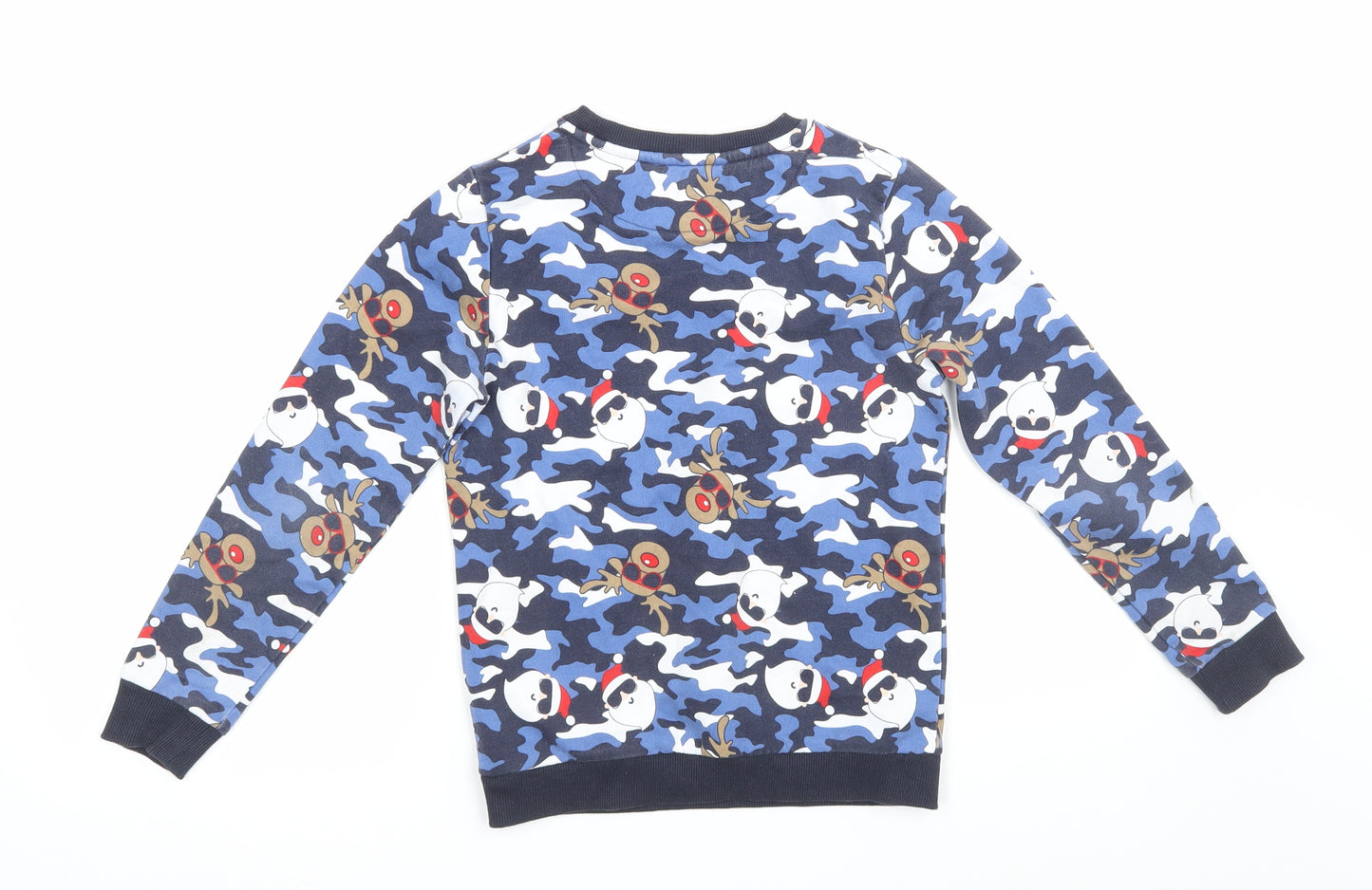 Pep&Co Boys Blue Camouflage  Pullover Sweatshirt Size 8-9 Years  - Xmas Sweatshirt