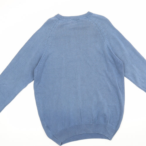Wolsey Mens Blue   Henley Jumper Size L