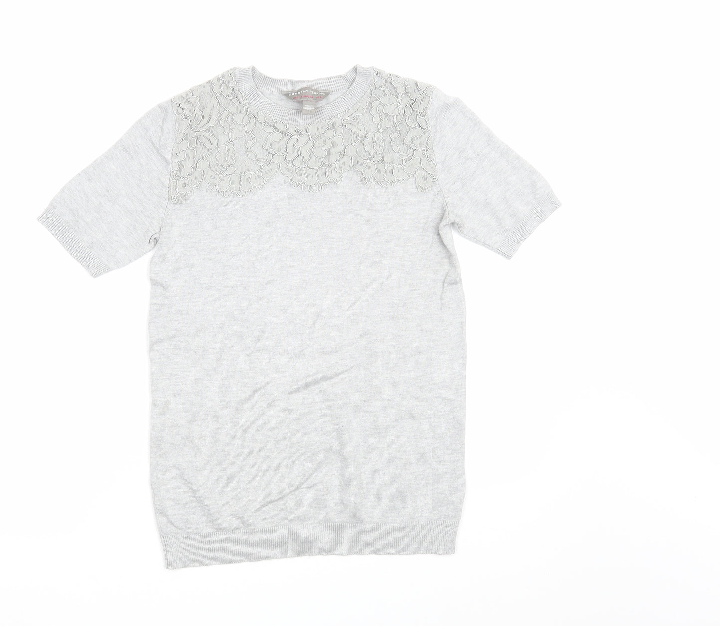 Dorothy Perkins Womens Grey   Basic T-Shirt Size 6