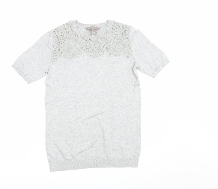 Dorothy Perkins Womens Grey   Basic T-Shirt Size 6