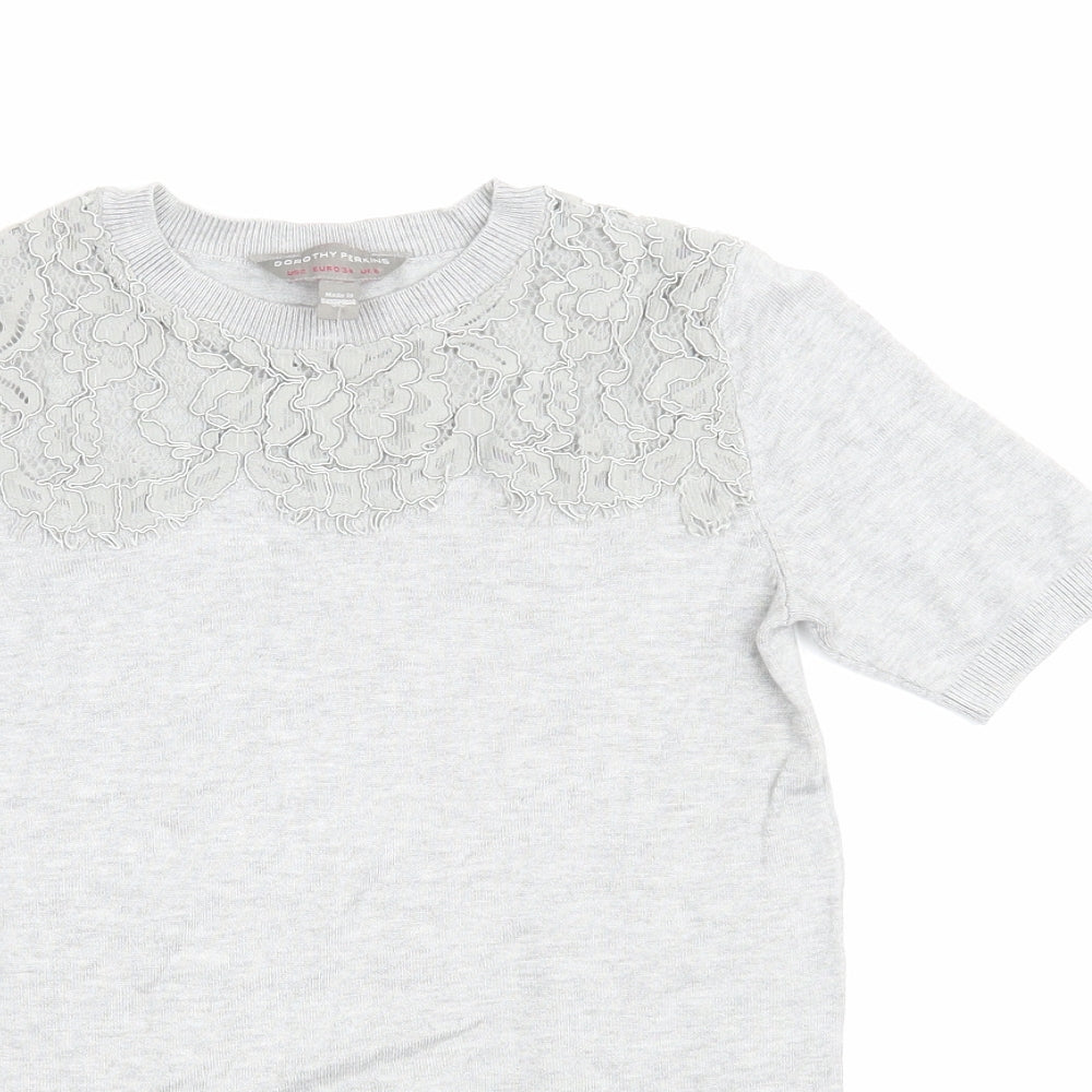 Dorothy Perkins Womens Grey   Basic T-Shirt Size 6