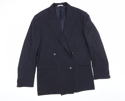 Front view of Giorgio Veneziani men’s blue jacket blazer, size 42