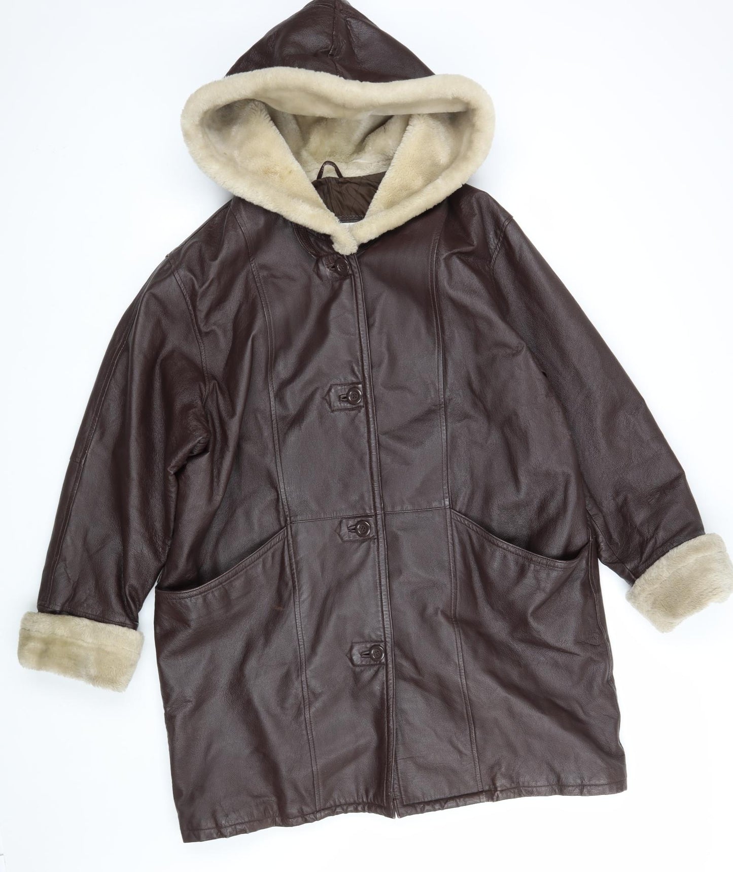 Modern Classics Womens Brown   Overcoat Coat Size L
