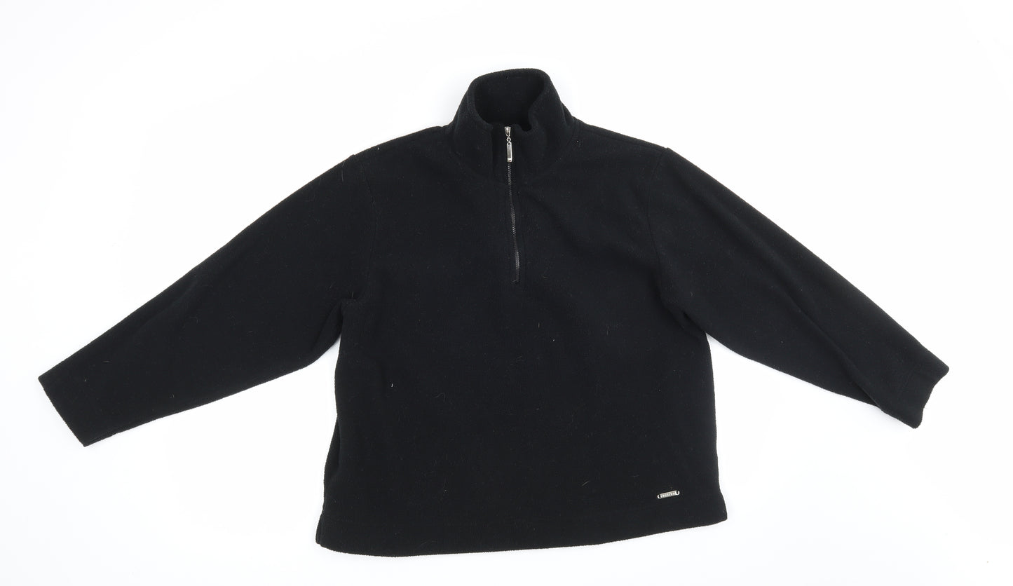 Active Womens Black   Pullover Sweatshirt Size 14