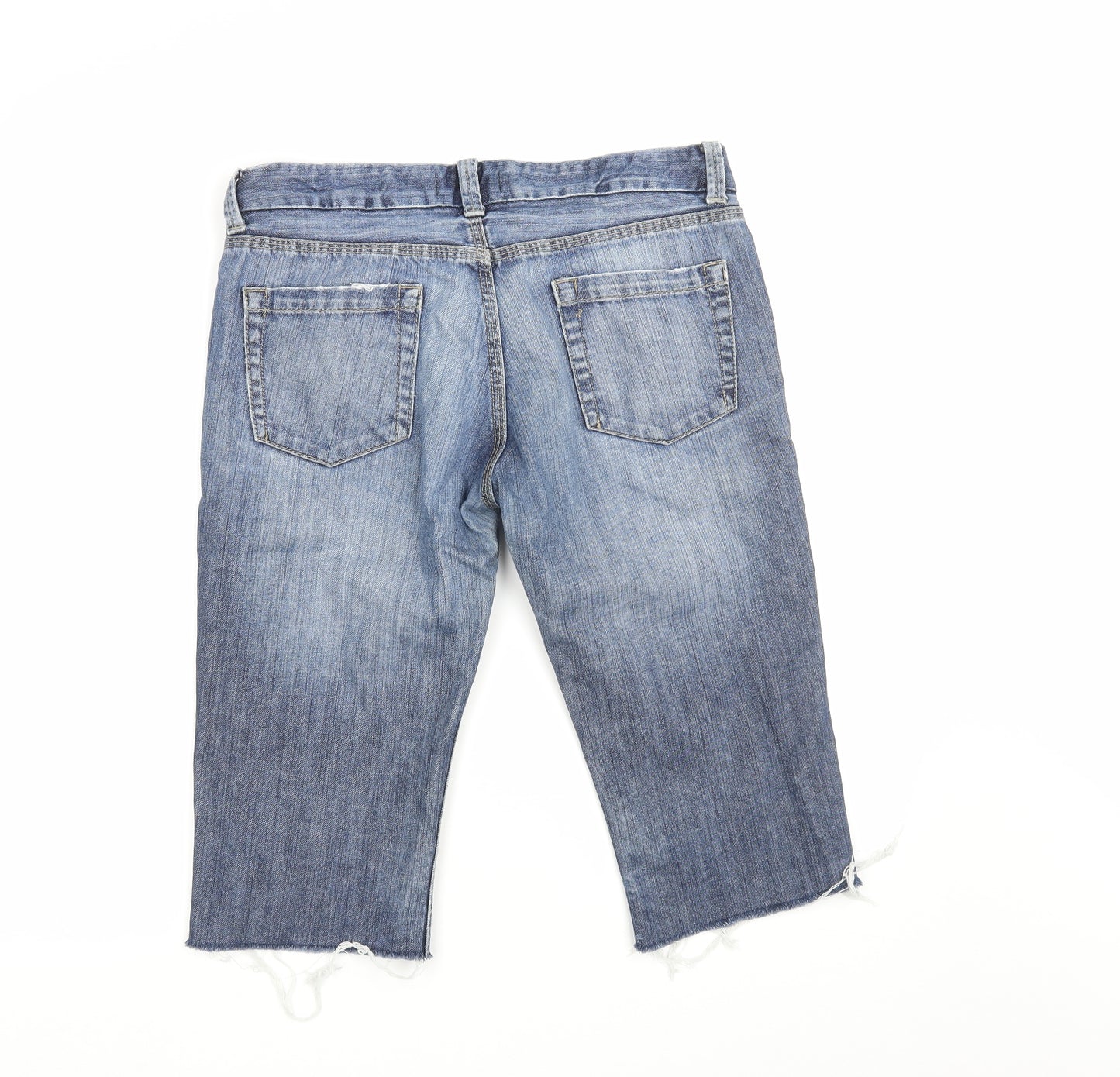 Zara Womens Blue   Cut-Off Shorts Size 12