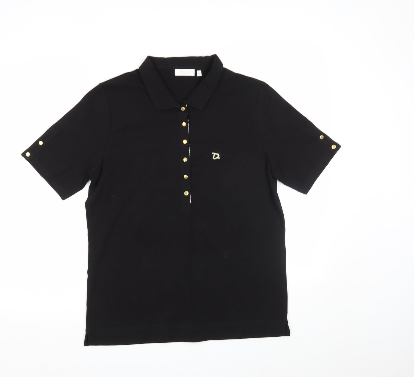 Daily Women Womens Black   Basic Polo Size XL