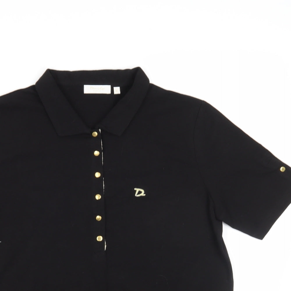 Daily Women Womens Black   Basic Polo Size XL