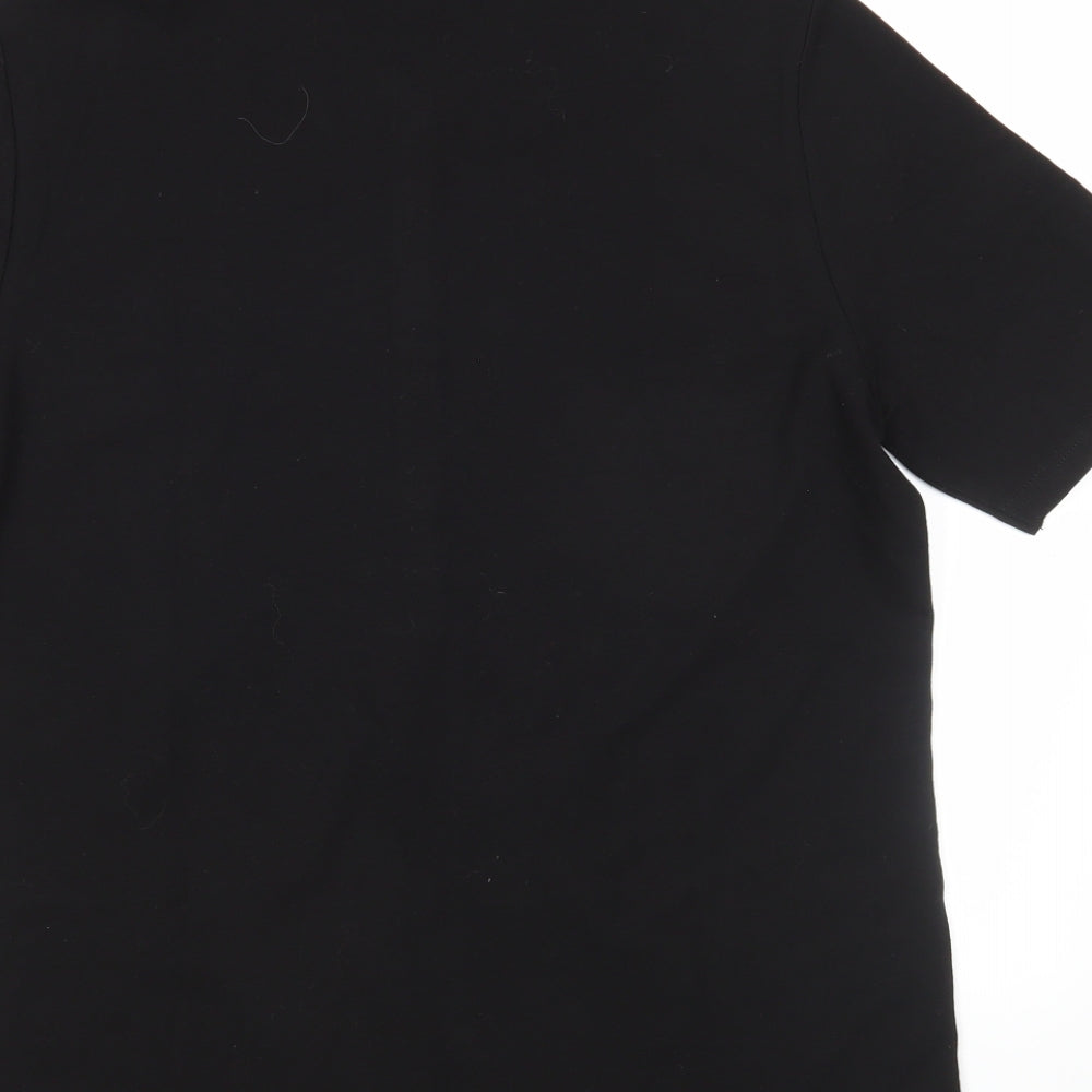 Daily Women Womens Black   Basic Polo Size XL