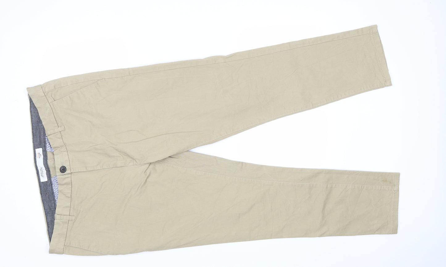 Burton Mens Beige   Chino Trousers Size 38 L30 in