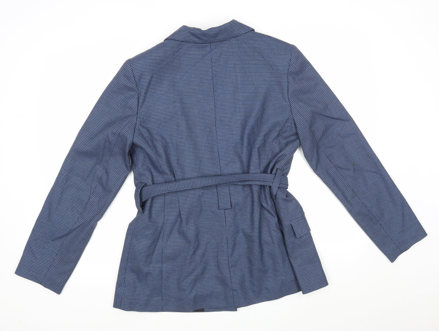 ASOS Womens Black Houndstooth  Jacket Blazer Size 14