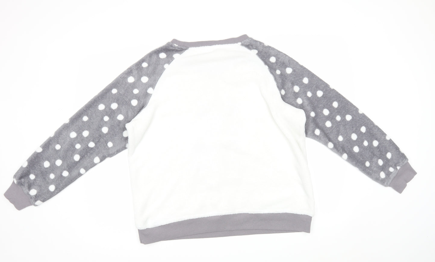 Pretty Secrets Womens White Polka Dot  Kimono Pyjama Top Size 16  - Christmas Novelty