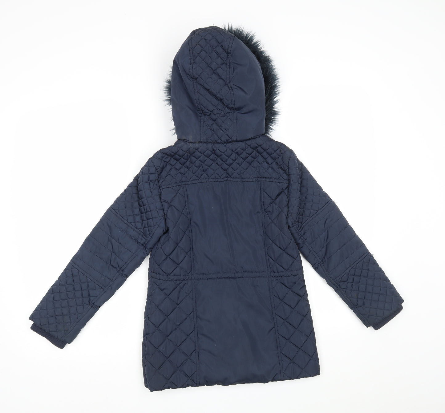F&F Girls Blue   Parka Jacket Size 8-9 Years