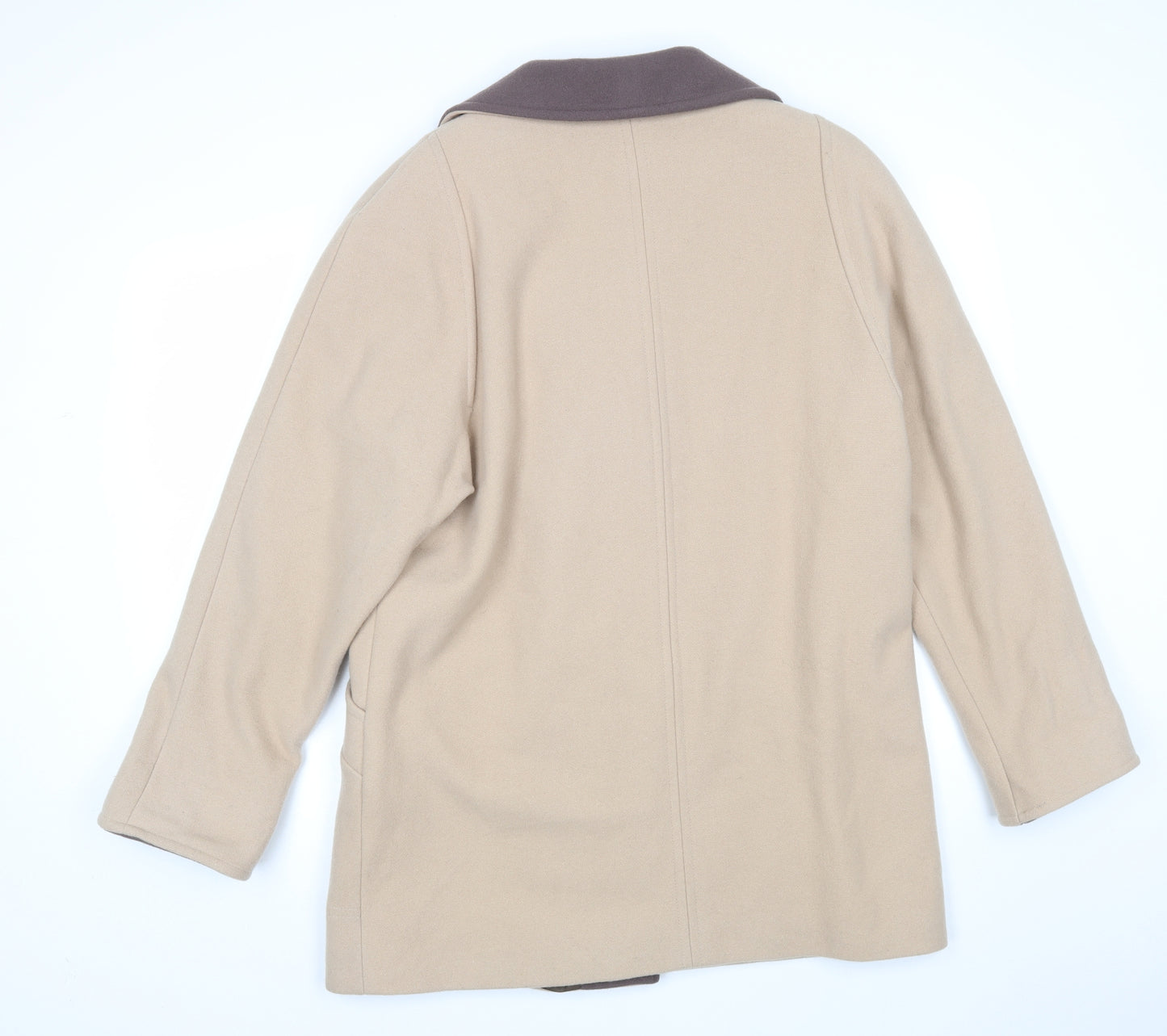 Klass Womens Beige   Pea Coat Coat Size 16