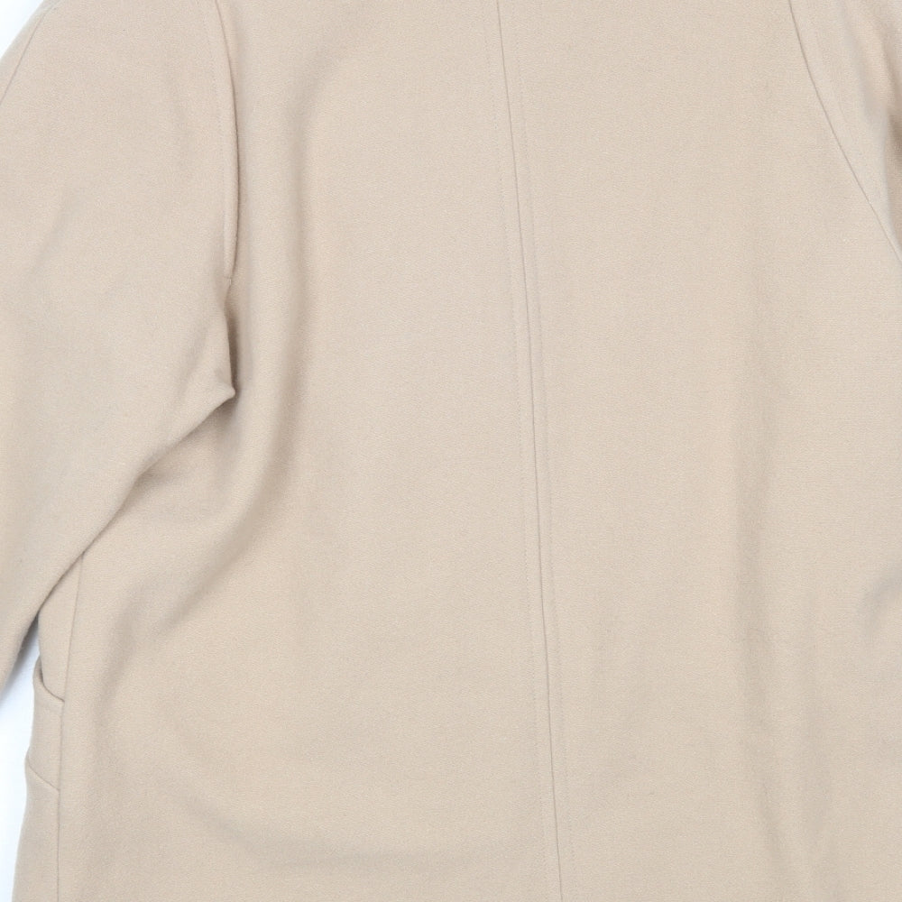 Klass Womens Beige   Pea Coat Coat Size 16