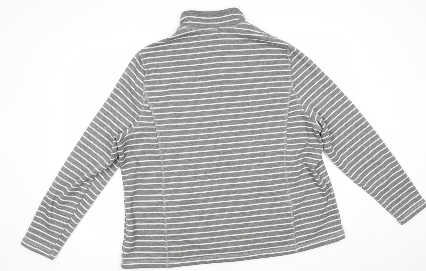 TU Womens Grey Striped  Overcoat Coatigan Size 24