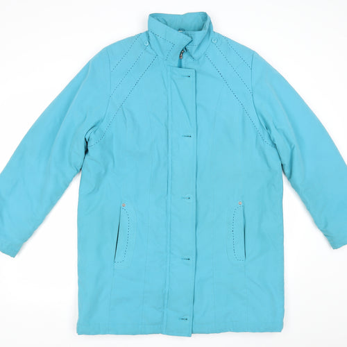 Klass Womens Blue   Overcoat Blazer Size M