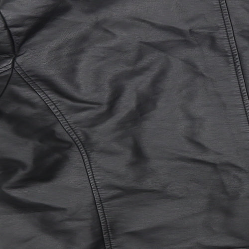 Primark Womens Black   Biker Jacket Size 14