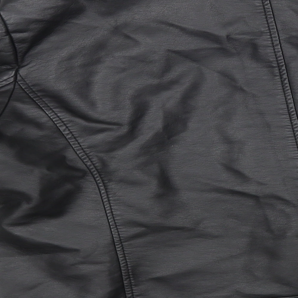 Primark Womens Black   Biker Jacket Size 14