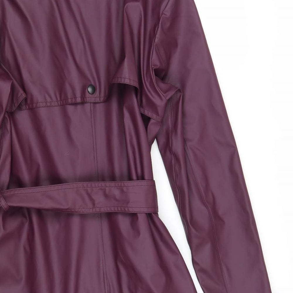 Etage Womens Purple   Trench Coat Coat Size M