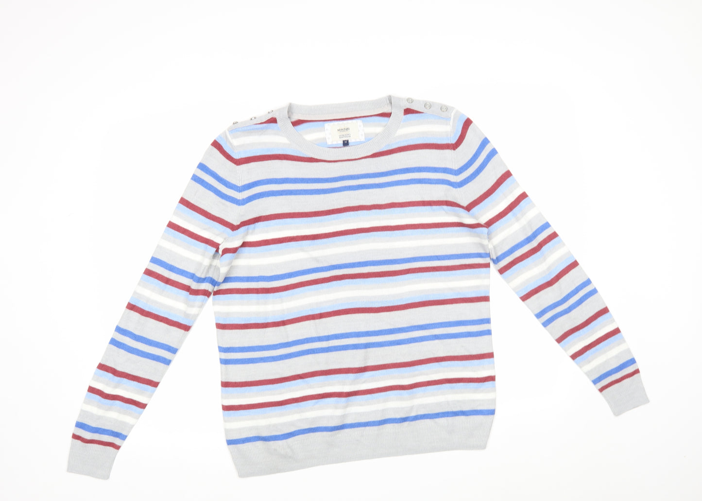 Maine New England Womens Multicoloured Striped  Pullover Jumper Size 14
