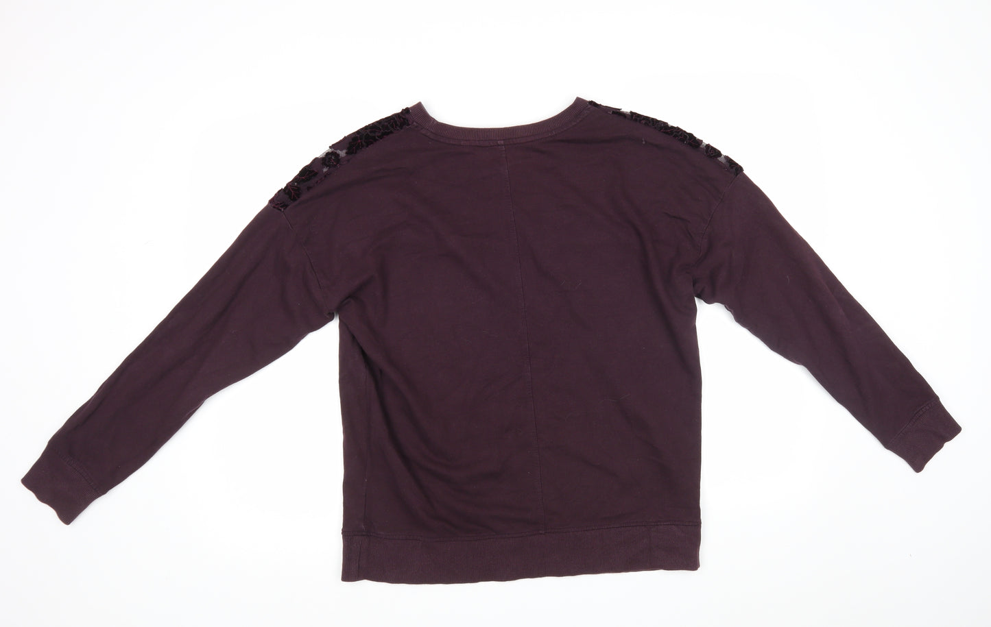 NEXT Womens Purple Floral  Pullover Sweatshirt Size 14