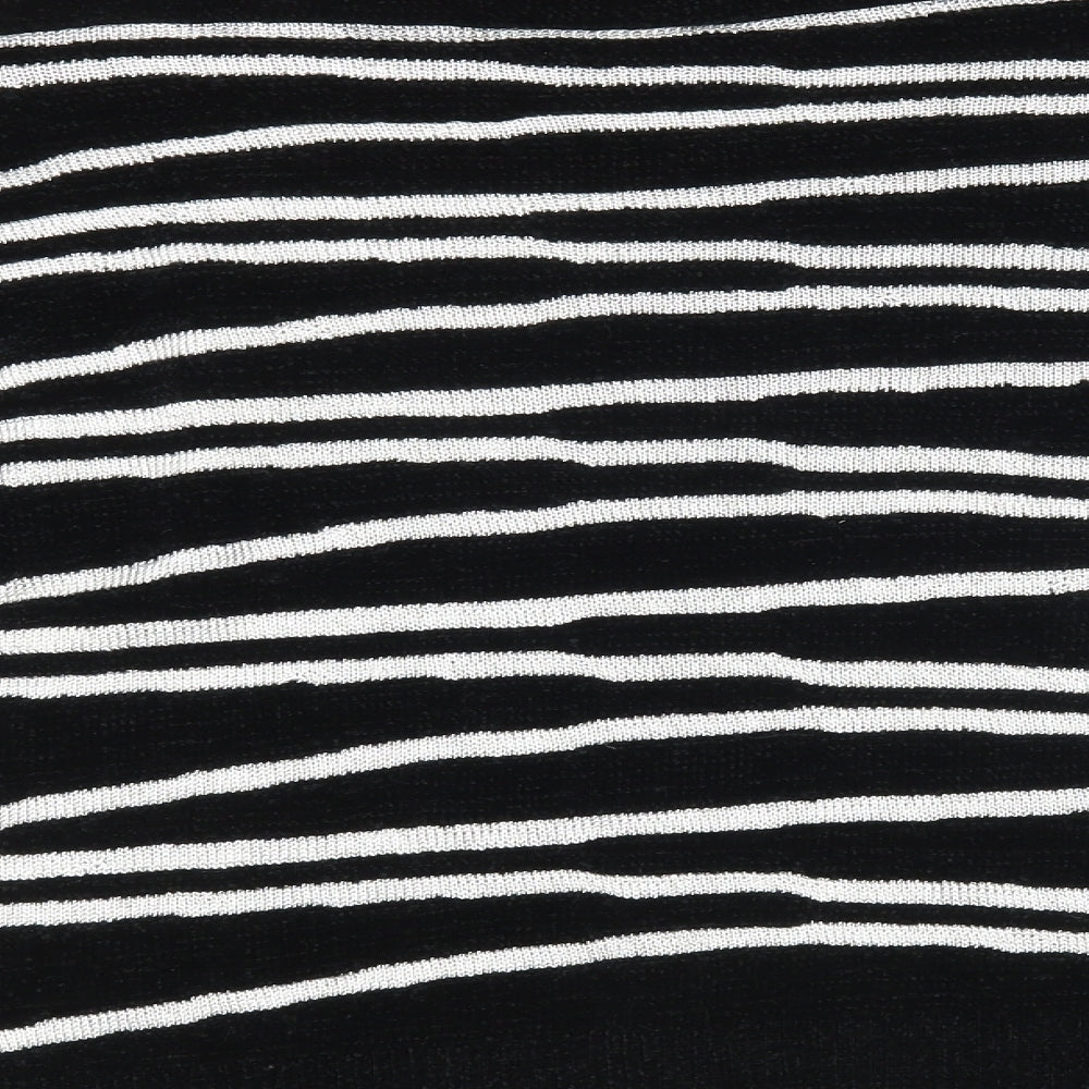 Papaya Womens Black Striped  Pullover Jumper Size L