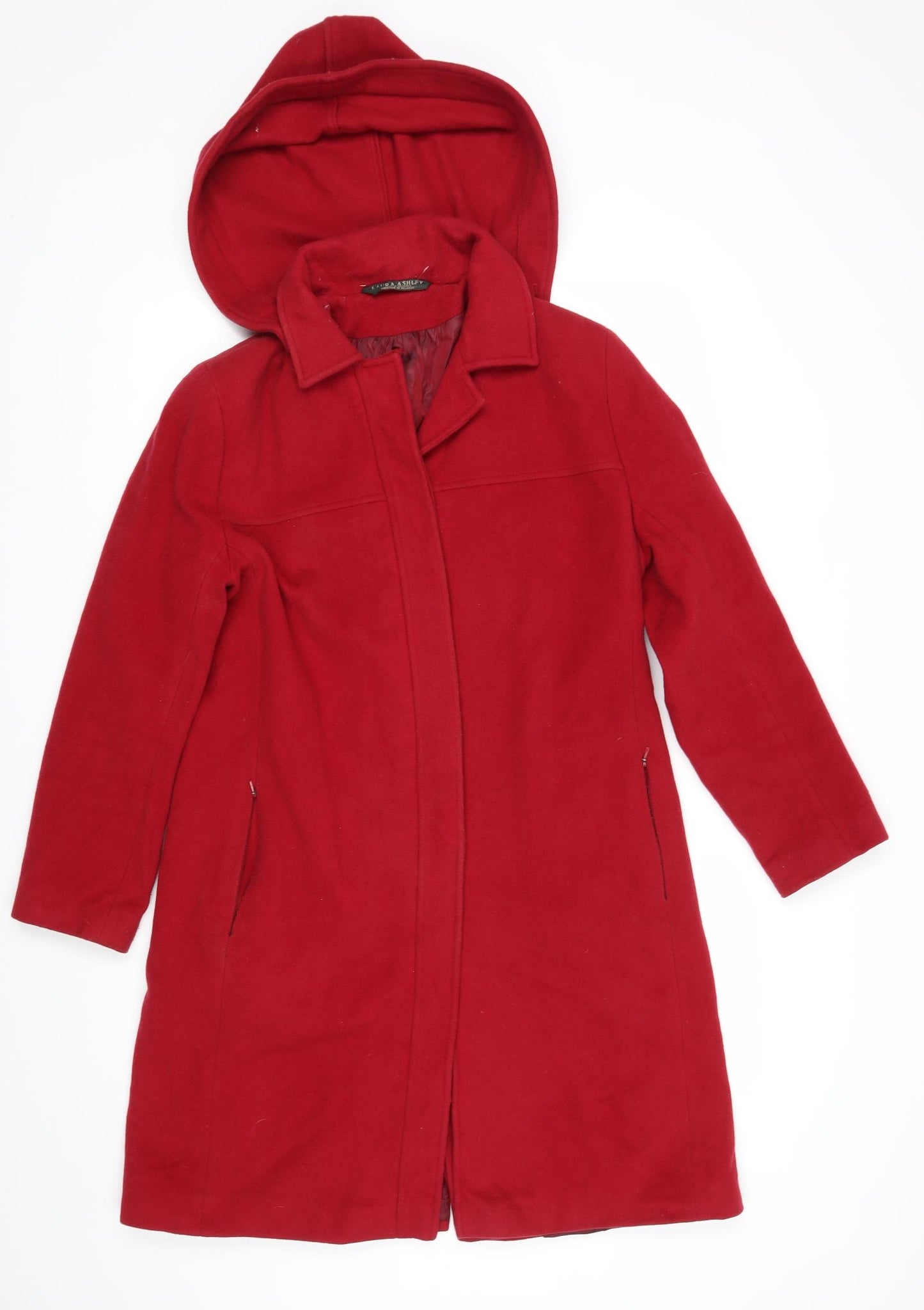 Laura Ashley Womens Red   Overcoat Coat Size 12