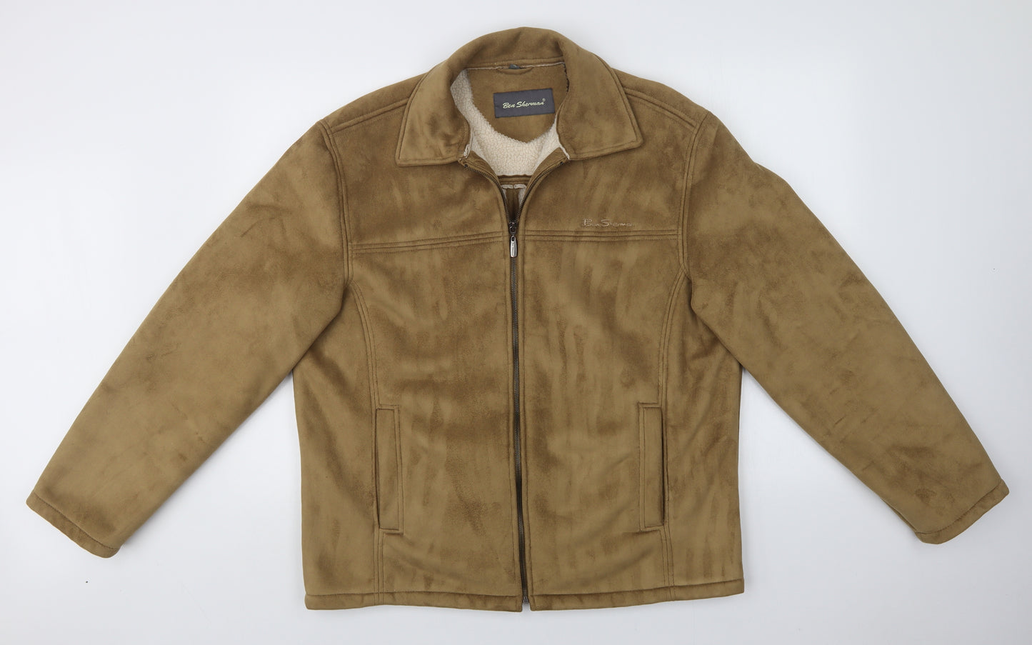 Ben Sherman Mens Brown   Overcoat Coat Size XL