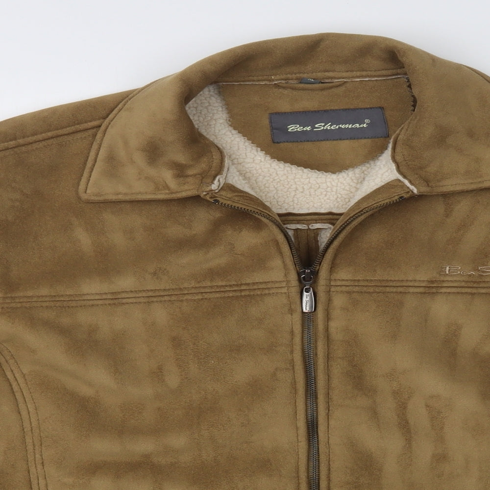 Ben Sherman Mens Brown   Overcoat Coat Size XL